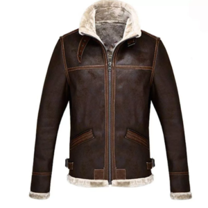 Genuine Lambskin Leather Jacket For Men’s-Men Custom Tailor Made Distressed Fur Jacket-B3 Bomber WWII Flying Aviator Handmade Leather Jacket