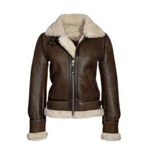 Women’s B3 Bomber Leather Jacket, Brown Leather Jacket, Sheepskin Leather, Women Stylish Fur Jacket, Luxury Gift For Her-Handmade Jacket